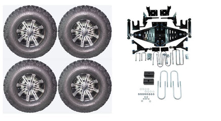 Lift Kit Combo with 10" Tempest for EZGO RXV Electric Golf Carts 2015+ - 3 Guys Golf Carts