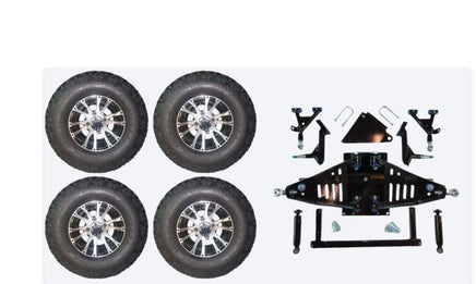 6" Lift Kit Combo with 10" Wolverine for Yamaha Drive II Electric Golf Carts - 3 Guys Golf Carts