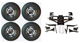 Lift Kit Combo with 10" Flash 22x11-10 for Club Car DS Golf Carts 1984-2003 - 3 Guys Golf Carts
