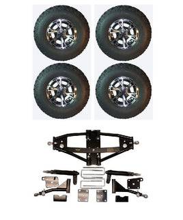 Lift Kit Combo for Club Car Precedent Golf Carts with 10" Flash - 3 Guys Golf Carts