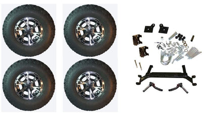 Lift Kit Combo with 10" Flash for EZGO TXT Golf Carts 2001+ - 3 Guys Golf Carts