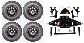 Lift Kit Combo with 10" Vegas Black for Yamaha Drive II Electric Golf Carts - 3 Guys Golf Carts