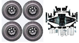 Lift Kit Combo with 10" Vegas Black for EZGO RXV Golf Carts 2008-2013.5 - 3 Guys Golf Carts