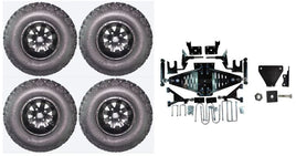Lift Kit Combo with 10" Vegas Black for EZGO RXV Gas Golf Carts 2015+ - 3 Guys Golf Carts