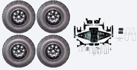 Lift Kit Combo with 10" Vegas Black for EZGO RXV Electric Golf Carts 2015+ - 3 Guys Golf Carts