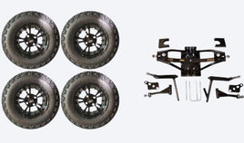 6" Lift Kit Combo with 12" Vampire Black for Club Car DS Golf Carts 1984-2003 - 3 Guys Golf Carts