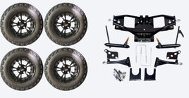 Lift Kit Combo with 12" Vampire Black for Club Car DS Golf Carts 2004+ - 3 Guys Golf Carts