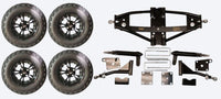 Lift Kit Combo for Club Car Precedent Golf Carts with 12" Vampire Black - 3 Guys Golf Carts