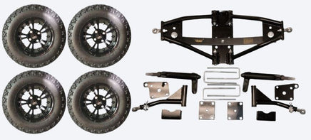 Lift Kit Combo for Club Car Precedent Golf Carts with 12" Vampire Black - 3 Guys Golf Carts