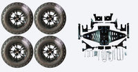 Lift Kit Combo with 12" Vampire Black for EZGO RXV Golf Carts 2008-2013.5 - 3 Guys Golf Carts