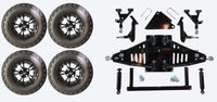 Lift Kit Combo with 12" Vampire Black for Yamaha Drive II Electric Golf Carts - 3 Guys Golf Carts