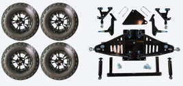 Lift Kit Combo with 12" Vampire Black for Yamaha Drive II Electric Golf Carts - 3 Guys Golf Carts