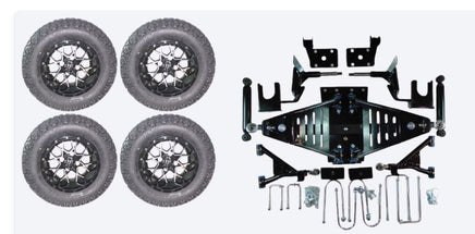 Lift Kit Combo with 12" Vortex for EZGO RXV Golf Carts 2008-2013.5 - 3 Guys Golf Carts