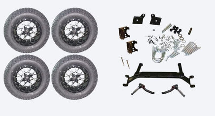 Lift Kit Combo with 12" Vortex for EZGO TXT Golf Carts 2001+ - 3 Guys Golf Carts