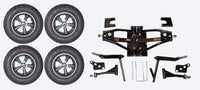 Lift Kit Combo with 12" Godfather Gun Metal for Club Car DS Golf Carts 1984-2003