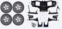 Lift Kit Combo with 12" Godfather Gun Metal for Club Car DS Golf Carts 2004+