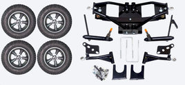 Lift Kit Combo with 12" Godfather Gun Metal for Club Car DS Golf Carts 2004+