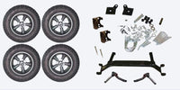 Lift Kit Combo with 12" Godfather Gun Metal for EZGO TXT Golf Carts 2001+