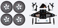 Lift Kit Combo with 12" Godfather Gunmetal for Yamaha Dr II Electric Golf Carts