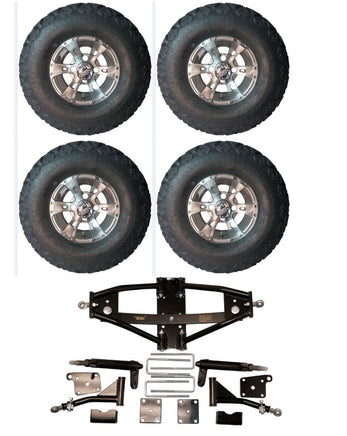 Lift Kit Combo for Club Car Precedent Golf Carts with 10" Dirty Harry - 3 Guys Golf Carts