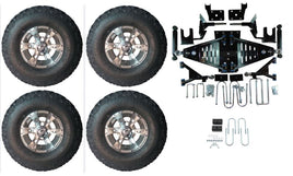 Lift Kit Combo with 10" Dirty Harry for EZGO RXV Electric Golf Carts 2015+ - 3 Guys Golf Carts