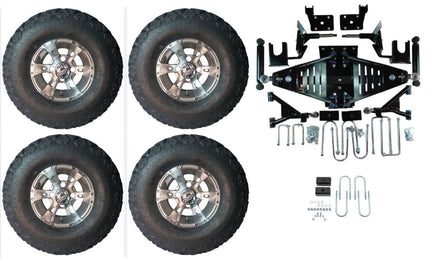 Lift Kit Combo with 10" Dirty Harry for EZGO RXV Electric Golf Carts 2015+ - 3 Guys Golf Carts