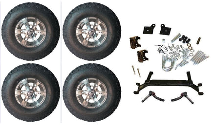 Lift Kit Combo with 10" Dirty Harry for EZGO TXT Golf Carts 2001+ - 3 Guys Golf Carts