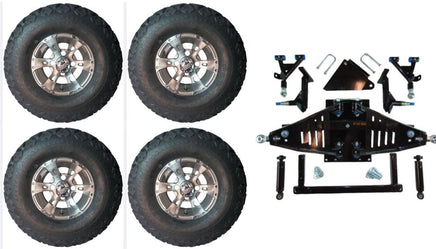 6" Lift Kit Combo with 10" Dirty Harry for Yamaha Drive II Electric Golf Carts - 3 Guys Golf Carts