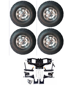 Lift Kit Combo with 10" Dirty Harry for Club Car DS Golf Carts 2004+ - 3 Guys Golf Carts