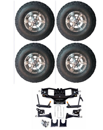 Lift Kit Combo with 10" Dirty Harry for Club Car DS Golf Carts 2004+ - 3 Guys Golf Carts
