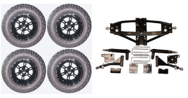 Lift Kit Combo for Club Car Precedent Golf Carts with 12" Werewolf - 3 Guys Golf Carts