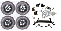 Lift Kit Combo with 12" Werewolf for EZGO TXT Golf Carts 2001+ - 3 Guys Golf Carts