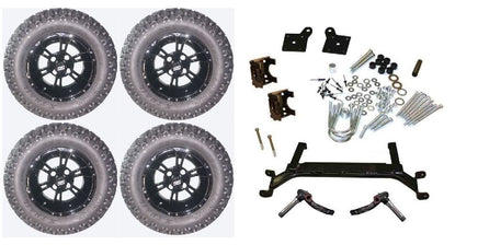 Lift Kit Combo with 12" Werewolf for EZGO TXT Golf Carts 2001+ - 3 Guys Golf Carts