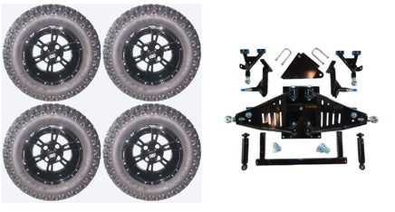 6" Lift Kit Combo with 12" Werewolf for Yamaha Drive II Electric Golf Carts - 3 Guys Golf Carts