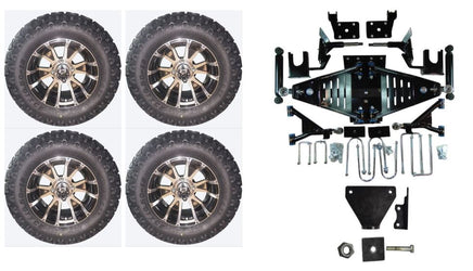 Lift Kit Combo with 12" Wolverine for EZGO RXV Gas Golf Carts 2015+ - 3 Guys Golf Carts