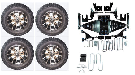 Lift Kit Combo with 12" Wolverine for EZGO RXV Electric Golf Carts 2015+ - 3 Guys Golf Carts
