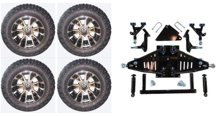 6" Lift Kit Combo with 12" Wolverine for Yamaha Drive II Electric Golf Carts - 3 Guys Golf Carts