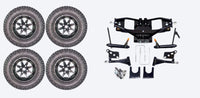 Lift Kit Combo with 12" Vegas Matte Black for Club Car DS Golf Carts 2004+