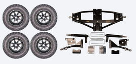 Lift Kit Combo for Club Car Precedent Golf Carts with 12" Vegas Matte Black