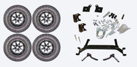 Lift Kit Combo with 12" Vegas Matte Black for EZGO TXT Golf Carts 2001+