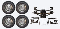 6" Lift Kit Combo with 12" Vampire GunMetal for Club Car DS Golf Carts 1984-2003