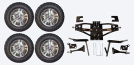 6" Lift Kit Combo with 12" Vampire GunMetal for Club Car DS Golf Carts 1984-2003