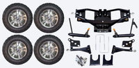 Lift Kit Combo with 12" Vampire GunMetal for Club Car DS Golf Carts 2004+
