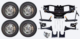 Lift Kit Combo with 12" Vampire GunMetal for Club Car DS Golf Carts 2004+