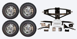 Lift Kit Combo for Club Car Precedent Golf Carts with 12" Vampire GunMetal