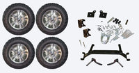 Lift Kit Combo with 12" Vampire GunMetal for EZGO TXT Golf Carts 2001+