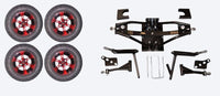 6" Lift Kit Combo with 12" Colossus Red for Club Car DS Golf Carts 1984-2003