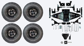 Lift Kit Combo with 10" Vampire Black for EZGO RXV Gas Golf Carts 2015+ - 3 Guys Golf Carts