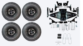Lift Kit Combo with 10" Vampire Black for EZGO RXV Electric Golf Carts 2015+ - 3 Guys Golf Carts