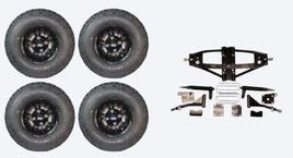Lift Kit Combo for Club Car Precedent Golf Carts with 10" Vampire Black - 3 Guys Golf Carts